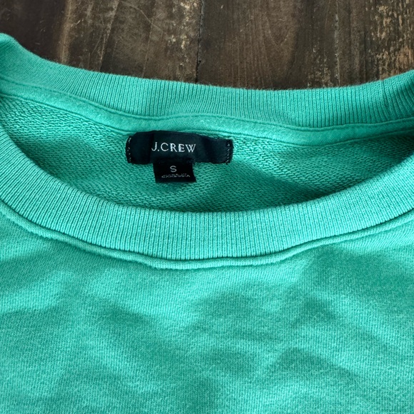 J. Crew University Terry Crewneck Sweatshirt in Classic Green - Picture 3 of 8